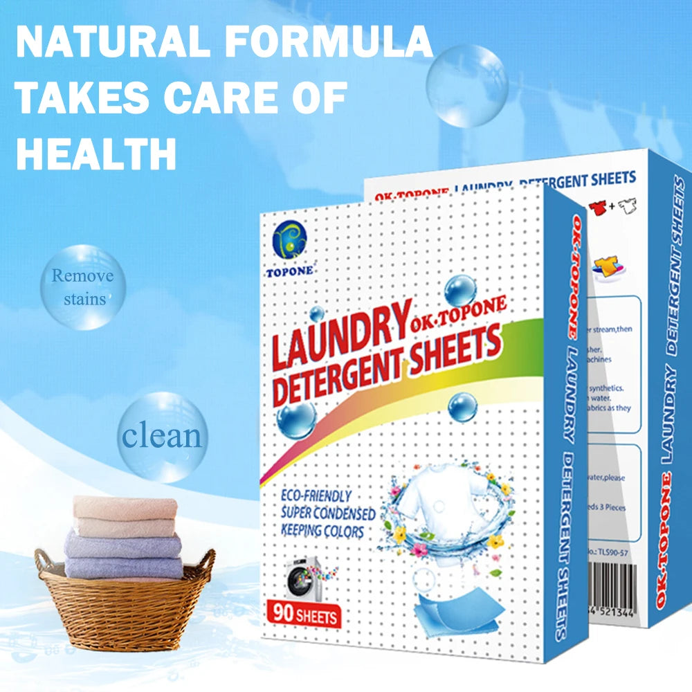 Eco-Friendly Laundry Detergent Sheets (90 pcs)