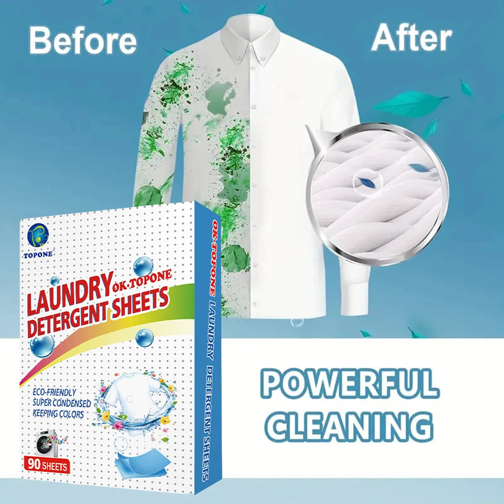 Eco-Friendly Laundry Detergent Sheets (90 pcs)