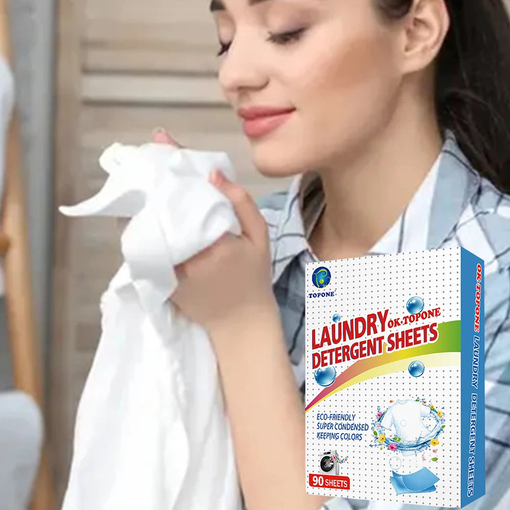 Eco-Friendly Laundry Detergent Sheets (90 pcs)