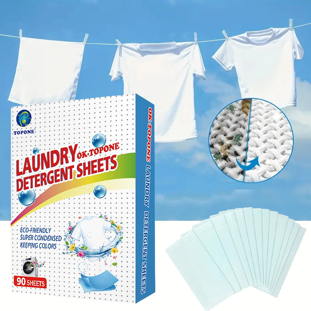 Eco-Friendly Laundry Detergent Sheets (90 pcs)